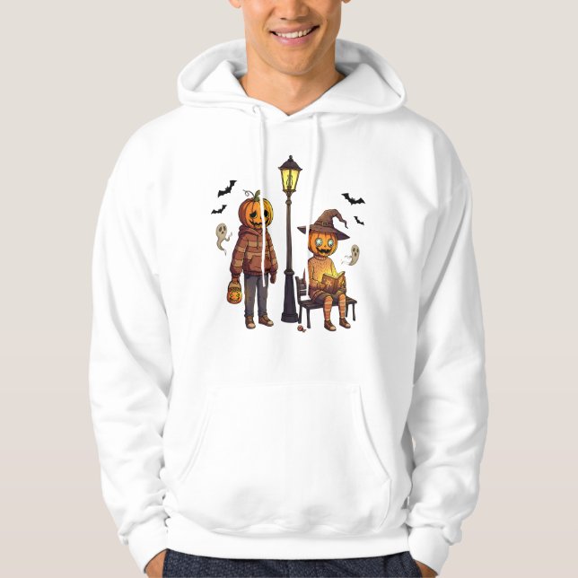 Pumpkin Pals Hoodie – Creepy Cute Halloween Street (Front)