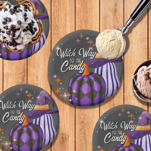 Pumpkin Paper Bowls with Witch Hat & Twinkles Plate (Creator Uploaded)