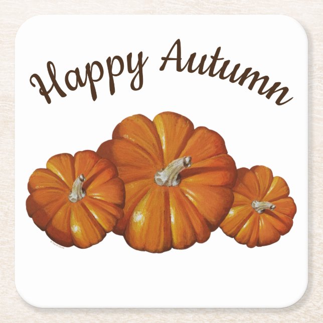 Pumpkin Paper Coaster (Front)