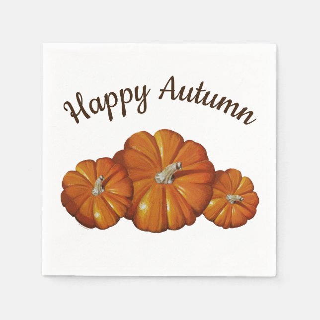 Pumpkin Paper Napkins (Front)