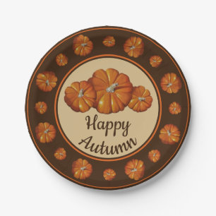 Pumpkin Paper Plate