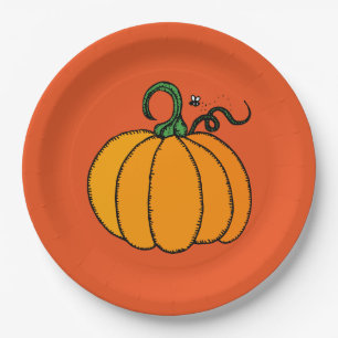 Pumpkin Paper Plate