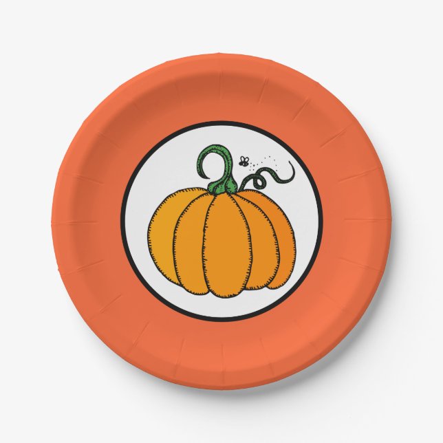 Pumpkin Paper Plate (Front)