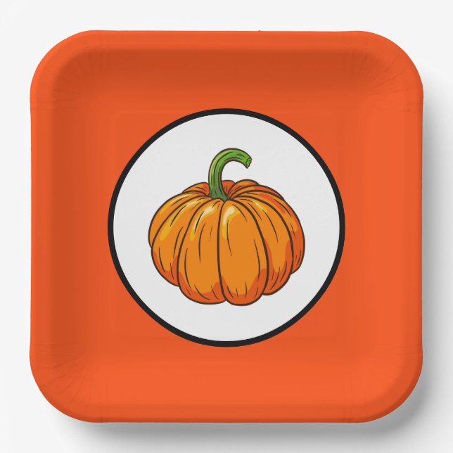 Pumpkin Paper Plate (Front)