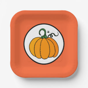 Pumpkin Paper Plate