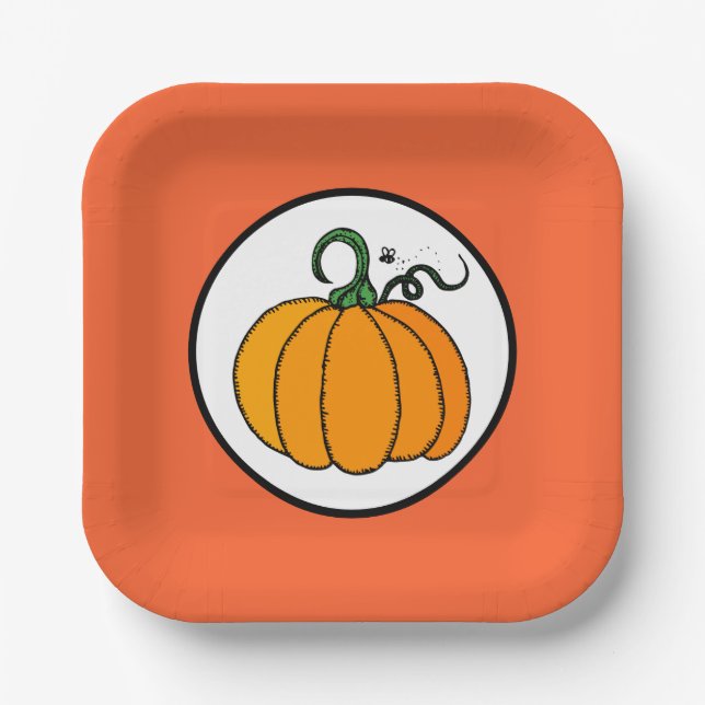Pumpkin Paper Plate (Front)