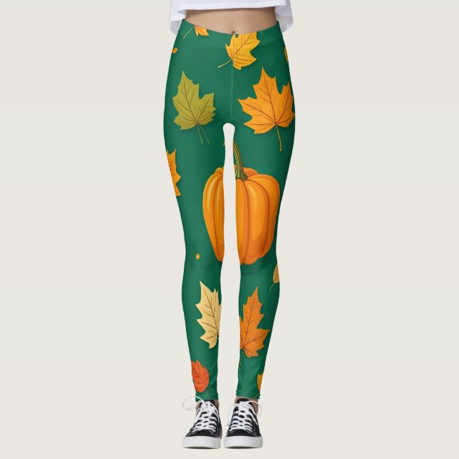 Pumpkin Parade Leggings (Front)