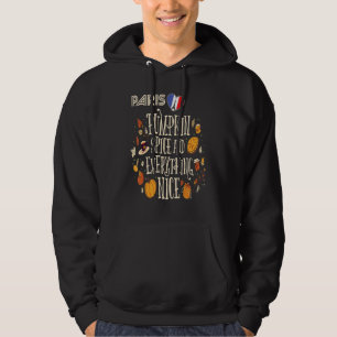 Pumpkin Paris Autumn Eiffel Tower Fall in France Hoodie