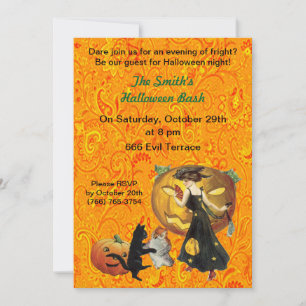 Pumpkin Party Halloween Invitation