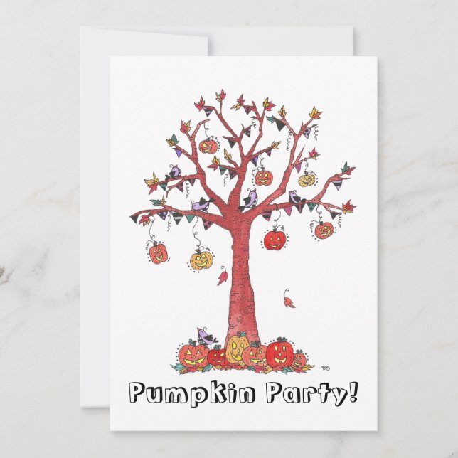 Pumpkin Party Halloween Invitation (Front)