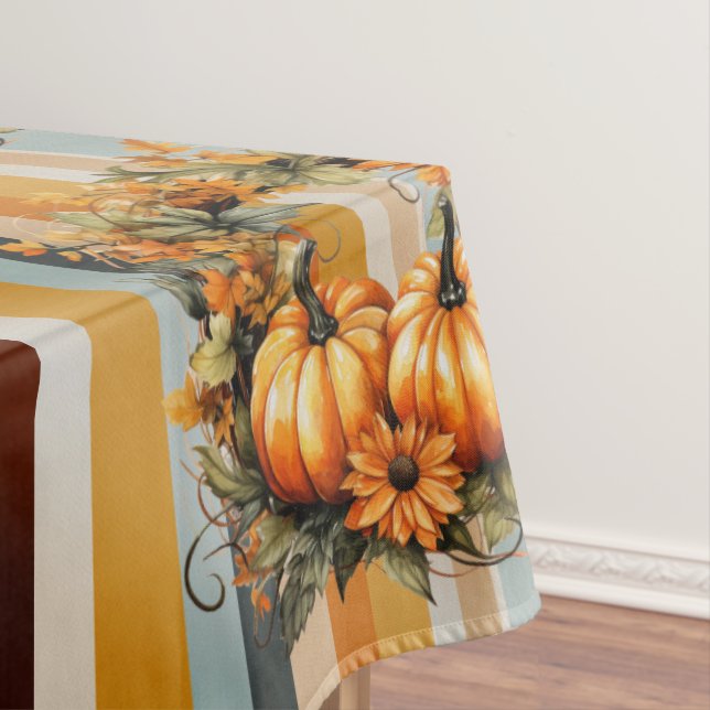 Pumpkin Party Halloween Thanksgiving Fall No4 Tablecloth (In Situ)