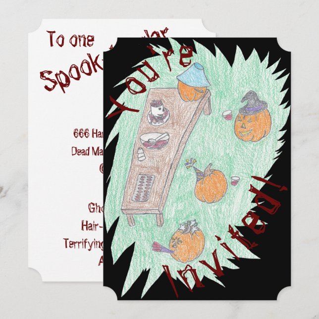 Pumpkin Party! Invitation (Front/Back)