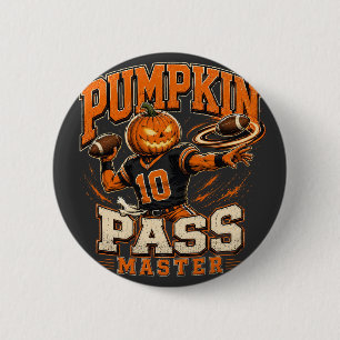 Pumpkin Pass Master Halloween Football Art 6 Cm Round Badge