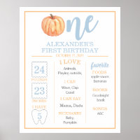 pumpkin pastel blue milestone