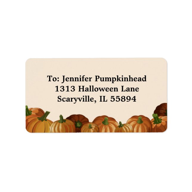 Pumpkin Patch Address Label (Front)