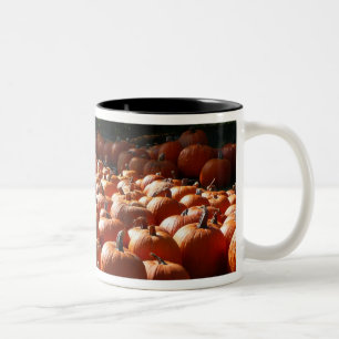 Pumpkin Patch Autumn Harvest Photography Two-Tone Coffee Mug