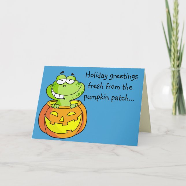 Pumpkin Patch Baby Frog Card (Front)