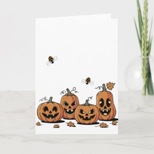 Pumpkin Patch Buzz – Busy Busy Bee Halloween Card