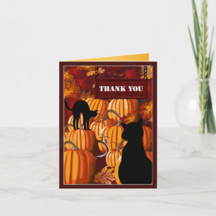 Pumpkin Patch Cats Thank You Card