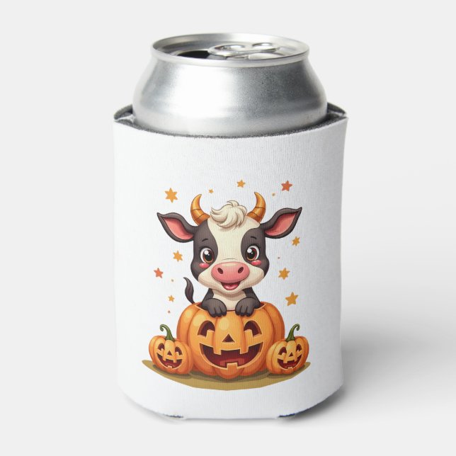 Pumpkin Patch Cow Can Cooler (Can Front)