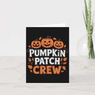 Pumpkin Patch Crew Funny Pumpkin Patch Squad Thank Card