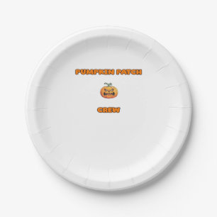 Pumpkin Patch Crew Matching Fall Outfits Classic T Paper Plate