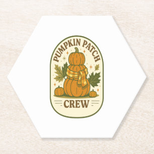 Pumpkin Patch Crew Paper Coaster