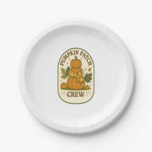 Pumpkin Patch Crew Paper Plate