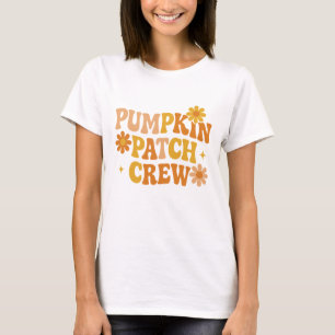 Pumpkin Patch Crew Retro Groovy Fall Autumn T-Shirt