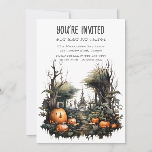 Pumpkin Patch Custom Invitation (Front)
