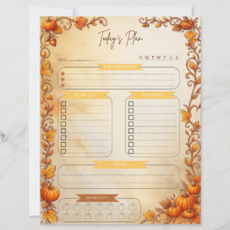 Pumpkin Patch Daily Planner Page