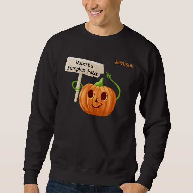 Pumpkin Patch Employee Personalise Name Sweatshirt (Front)