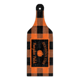 Pumpkin Patch Family Name Halloween Fall Autumn Cutting Board