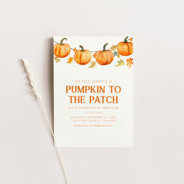 Pumpkin Patch Halloween Fall Baby Shower Invite (Creator Uploaded)