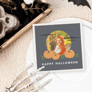 Pumpkin Patch Halloween Photo Napkin