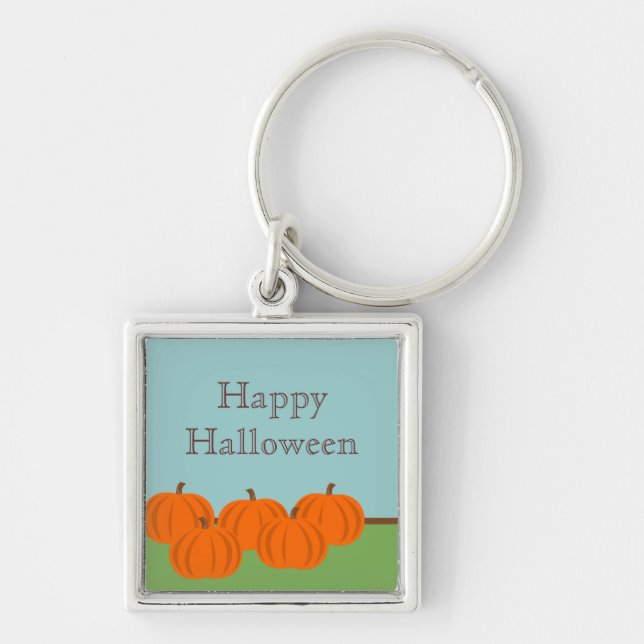 Pumpkin Patch Halloween Premium Keychain (Front)