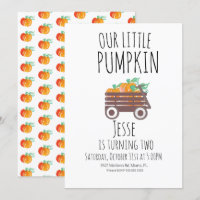 Pumpkin Patch Halloween Pumpkins Wagon Turning Two