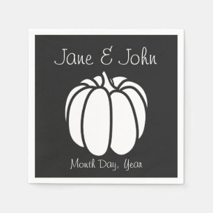 Pumpkin Patch in Black Napkins