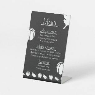 Pumpkin Patch in Black Pedestal Sign