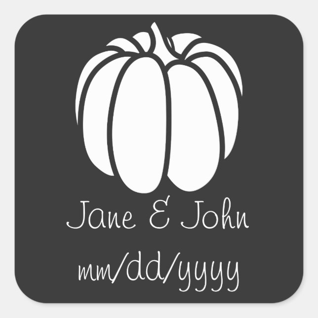 Pumpkin Patch in Black Sticker (Front)