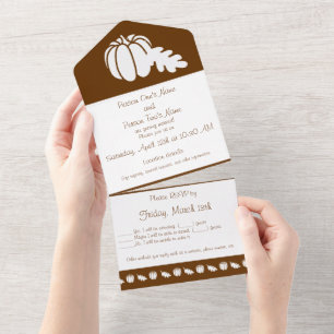 Pumpkin Patch in Chocolate All In One Invite