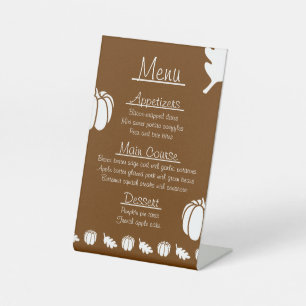Pumpkin Patch in Chocolate Pedestal Sign