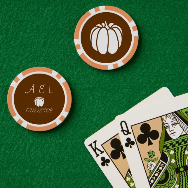 Pumpkin Patch in Chocolate Poker Chips (Poker Table (Double))