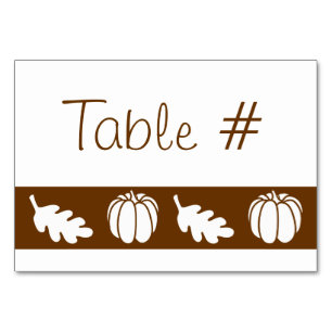 Pumpkin Patch in Chocolate Table Card