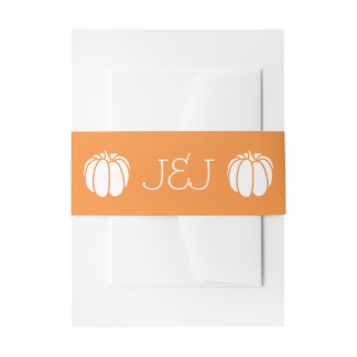 Pumpkin Patch in Orange Invitation Belly Band