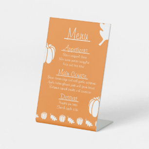 Pumpkin Patch in Orange Pedestal Sign
