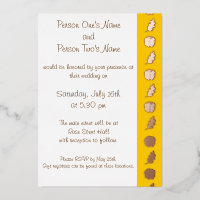 Pumpkin Patch in Yellow Foil Invitation