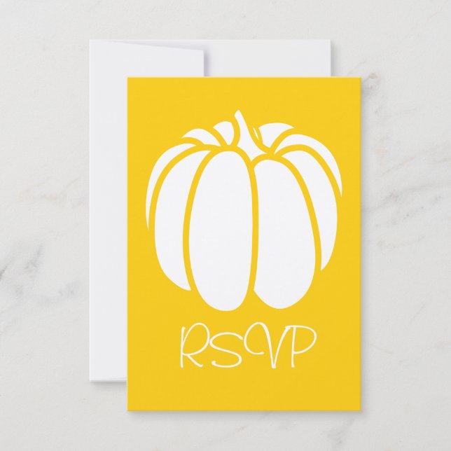 Pumpkin Patch in Yellow RSVP Card (Front)