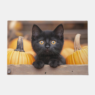 Pumpkin Patch Kitten Doormat