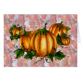 PUMPKIN PATCH & LEAVES by SHARON SHARPE